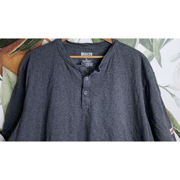 Duluth Trading Co XL Standard Fit Organic Cotton Gray Short Sleeve Tee Shirt - Picture 2 of 6